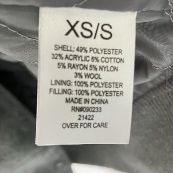 Pacsun Varsity Bomber Jacket Coat Women's Small Gray Oversized - Picture 5 of 7